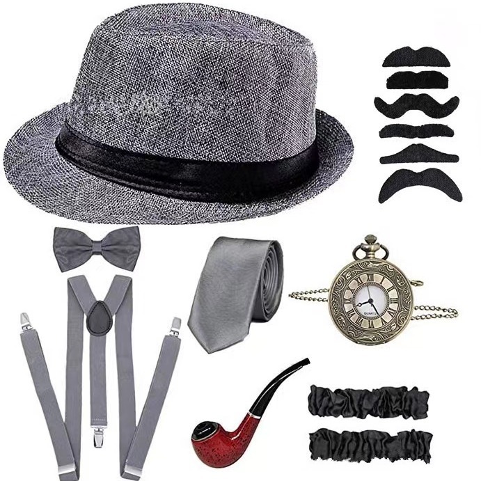 1920S Mens Gatsby Gangster Cos - Men'S Accessories In The 1920S 评论和价格